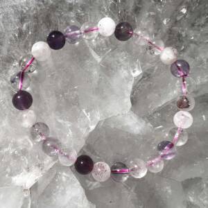 rose quartz and amethyst bracelet