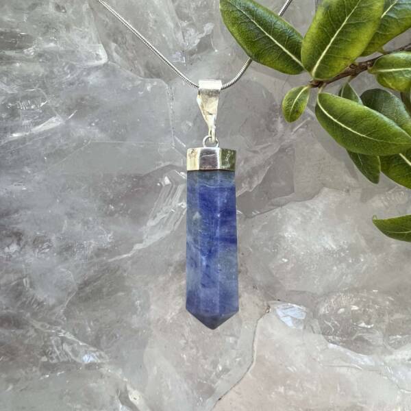blue quartz pendant