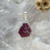 natural ruby pendant red corundum gemstone necklace