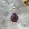 ruby pendant natural corundum gemstone red crystal necklace