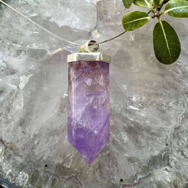 amethyst pendant crystal necklace