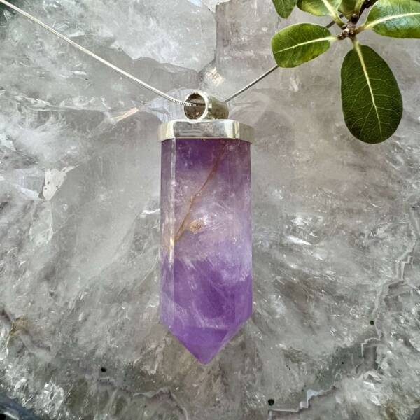 amethyst pendant crystal necklace