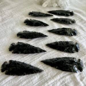 black obsidian arrowhead