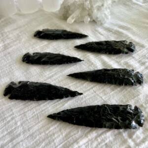 black obsidian arrowhead