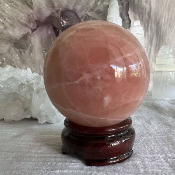 rose calcite sphere