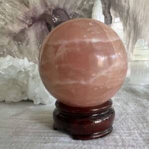 rose calcite sphere