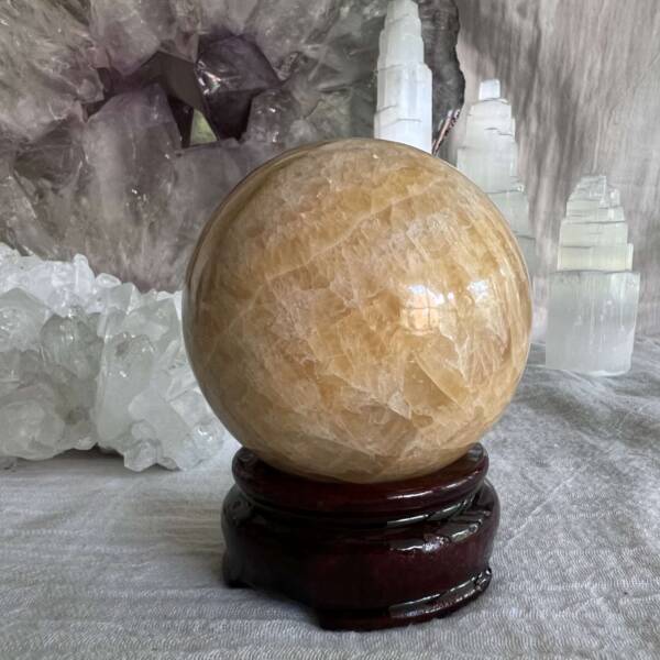 orange calcite sphere