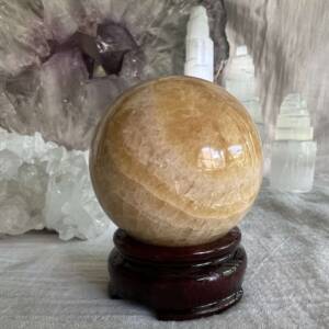 orange calcite sphere