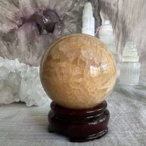 orange calcite sphere