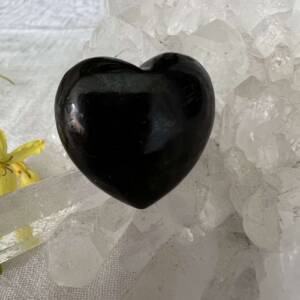 shungite heart black mineral