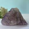 natural purple fluorite cubic crystal cluster