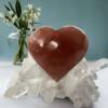 rose calcite heart