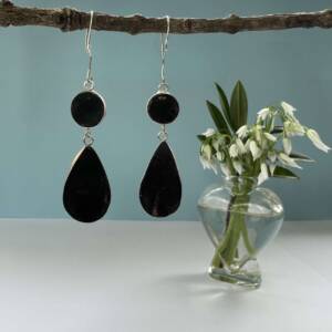 black tourmaline earrings