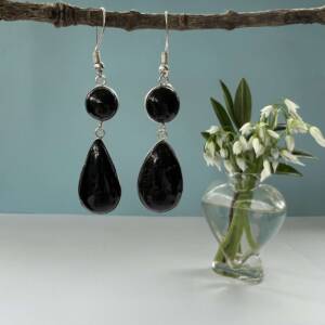 black tourmaline earrings