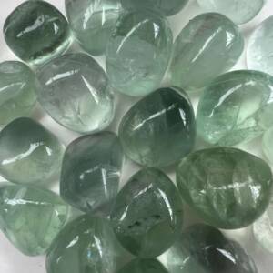 pure green fluorite tumblestone