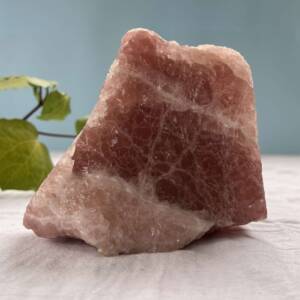 natural rose calcite large chunk of banded crystal