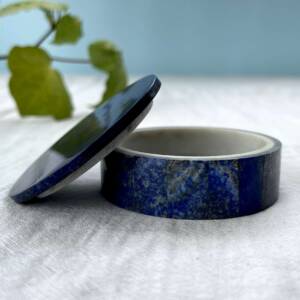 lapis lazuli box lined with white marble