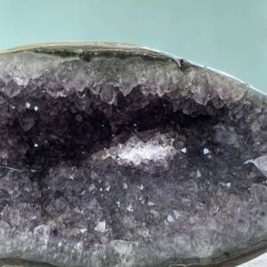 half geode amethyst cluster