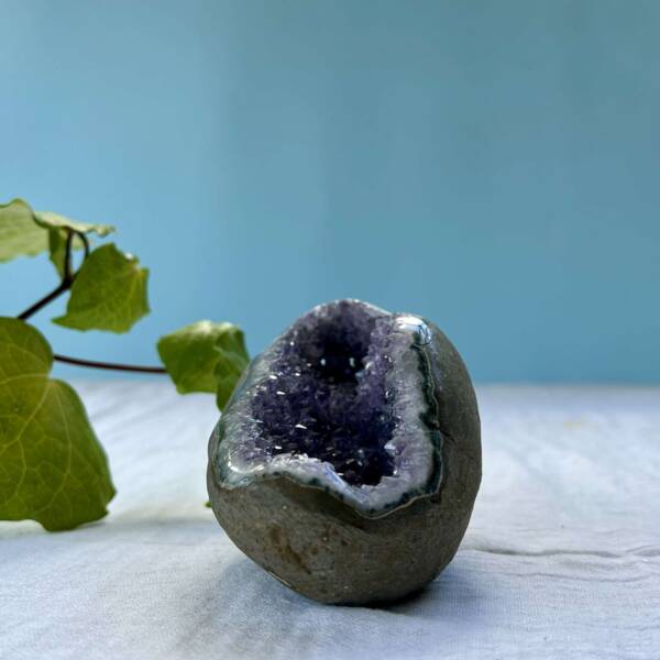 half geode amethyst cluster