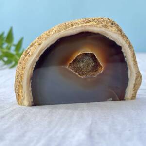 half agate geode natural matrix crystal centre