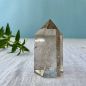 smokey quartz tower six sided crystal silicon dioxide specimen