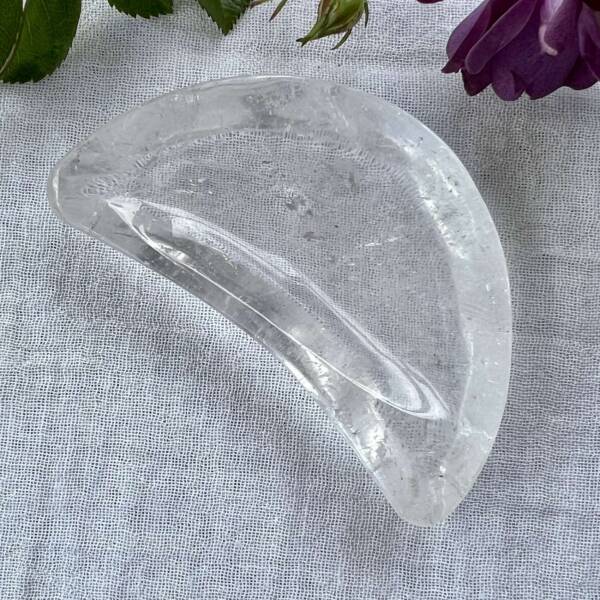 clear quartz moon dish