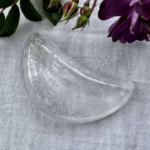 clear quartz moon dish