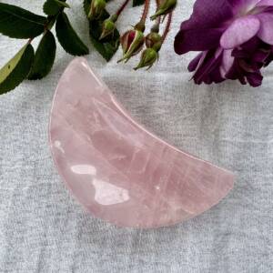 rose quartz moon dish