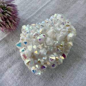 angel aura quartz cluster