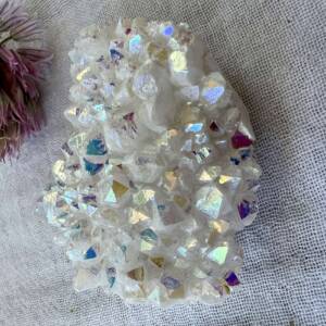 angel aura quartz cluster