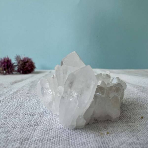 natural clear quartz cluster