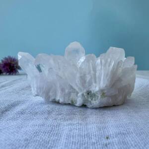 natural clear quartz cluster crystal