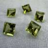 square cut peridot gemstones natural green gems