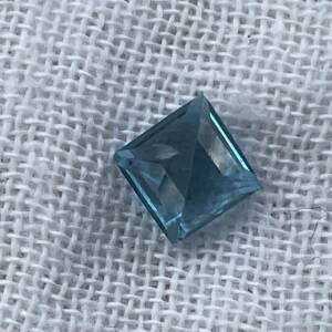 swiss blue topaz square cut gemstones