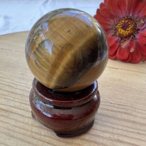 golden tiger eye sphere crystal ball natural energy wellbeing NZ online crystal shop