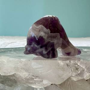 chevron amethyst dolphin natural quartz with manganese NZ online crystal shop