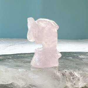 rose quartz dolphin natural pink crystal NZ online crystal shop heart chakra anahata