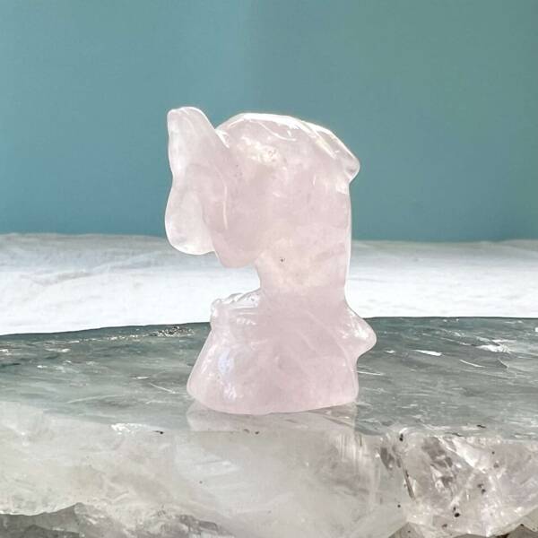 rose quartz dolphin natural pink crystal NZ online crystal shop heart chakra anahata