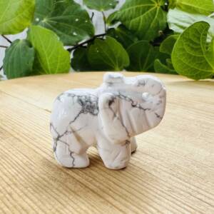 natural white howlite elephant sahasrara chakra crown homeware online crystal shop NZ