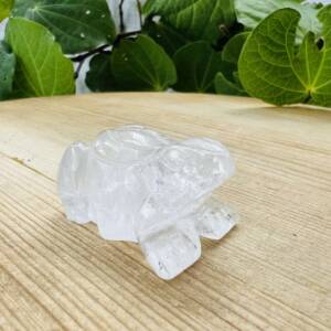 clear quartz frog