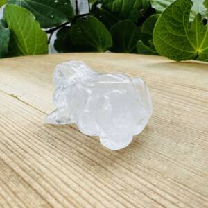 clear quartz frog