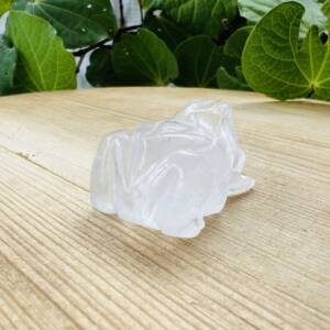 clear quartz frog
