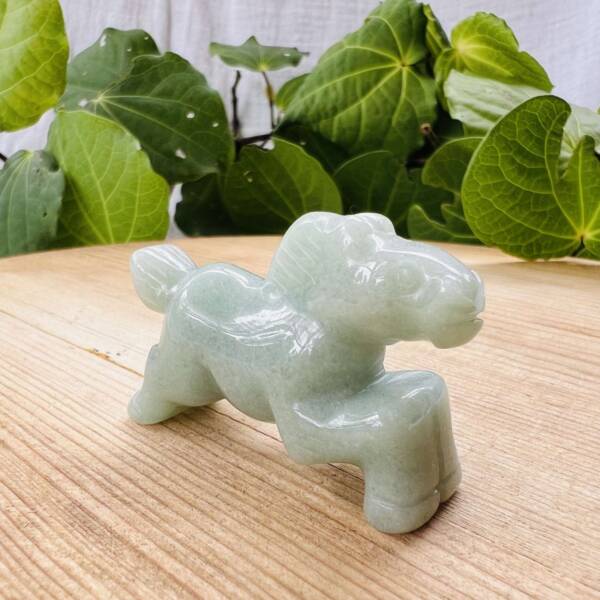 green aventurine horse