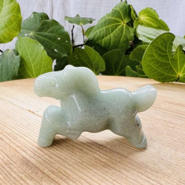 green aventurine horse