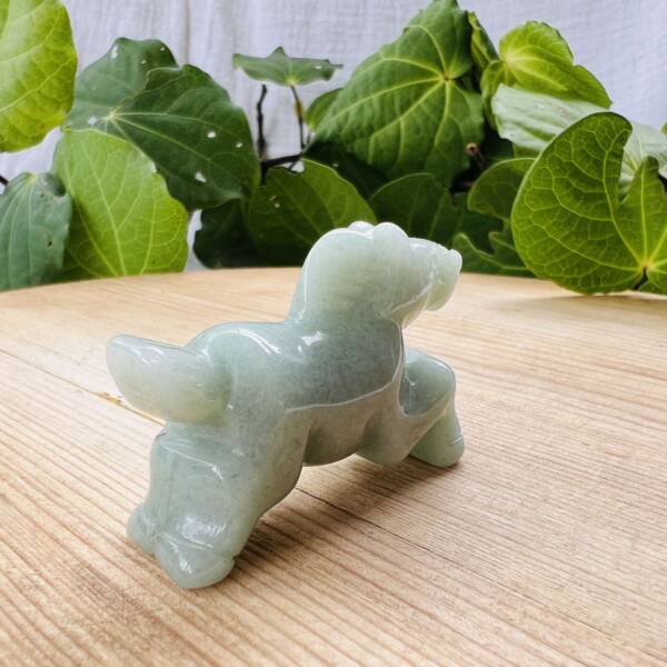 green aventurine horse