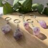 natural amethyst point keyring crystal keyring silica with manganese online crystal shop