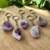 seer stone amethyst keyring river tumbled online crystal shop NZ