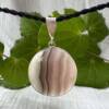 banded calcite pendant natural crystal mineral CaCO3