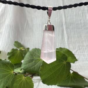 rose quartz pendant semi precious stone jewellery the hidden gem heart chakra crystal