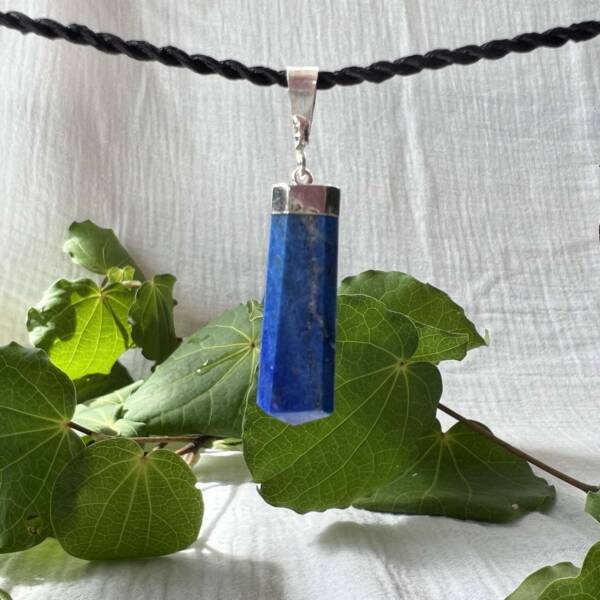 lapis lazuli pendant natural blue mineral third eye chakra